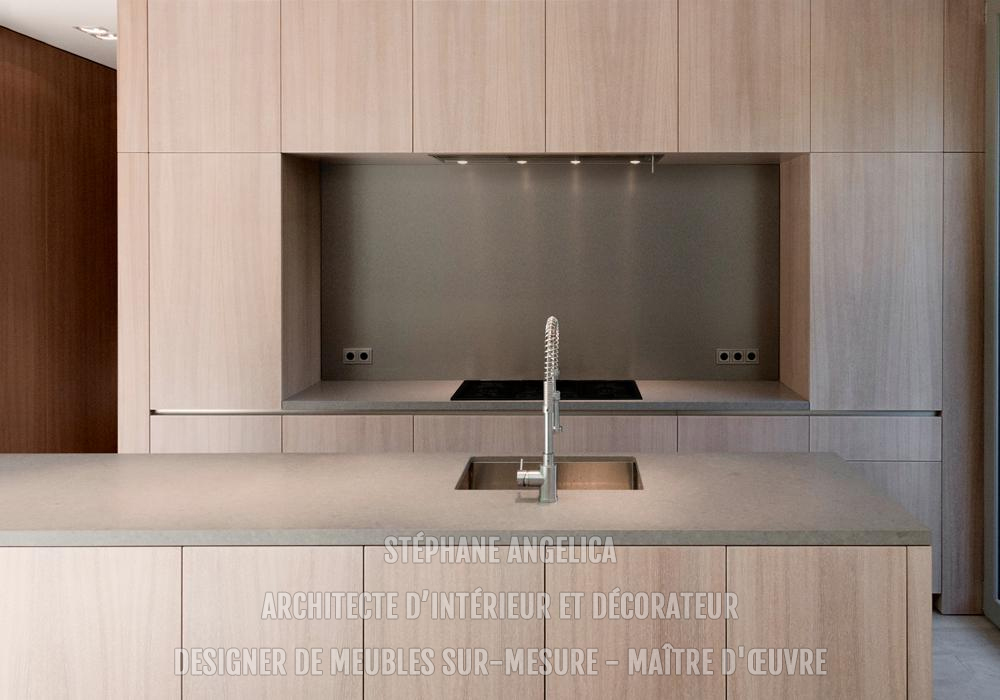 Meuble de cuisine contemporain sur-mesure Meuble de cuisine contemporain sur-mesure