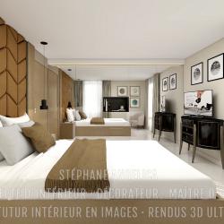 CHAMBRE PARENTALE · PLACARDS SUR-MESURE : APPARTEMENT VEFA EN RENDUS 3D ULTRA HD