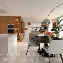 SALLE À MANGER : APPARTEMENT VEFA EN RENDUS 3D ULTRA HD