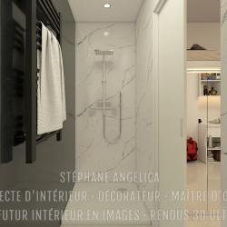 SALLE D'EAU DES ENFANTS SUR-MESURE : APPARTEMENT VEFA EN RENDUS 3D ULTRA HD