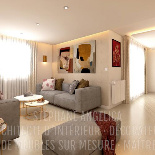 PROJET APPARTEMENT DE 77,52 M² - AGENCEMENT SUR MESURE ET DÉCORATION : APRÈS