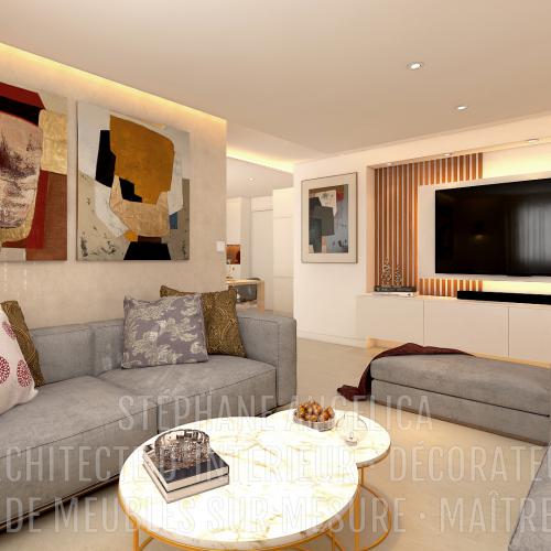 PROJET APPARTEMENT DE 77,52 M² - AGENCEMENT SUR MESURE ET DÉCORATION : APRÈS