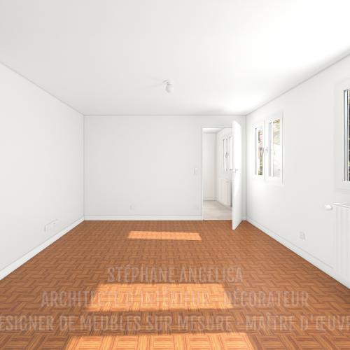 PROJET D'UN APPARTEMENT VIDE DE 65,70 M² : AVANT