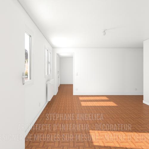 PROJET D'UN APPARTEMENT VIDE DE 65,70 M² : AVANT