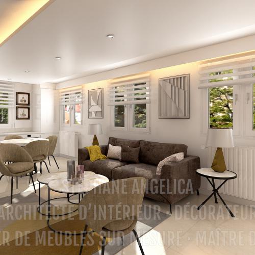 PROJET APPARTEMENT DE 65,70 M² · APRÈS : RÉNOVATION ET AGENCEMENT DE MEUBLES SUR MESURE