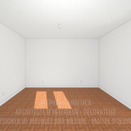 PROJET D'UN APPARTEMENT VIDE DE 65,70 M² : AVANT