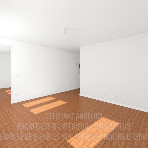 PROJET D'UN APPARTEMENT VIDE DE 65,70 M² : AVANT