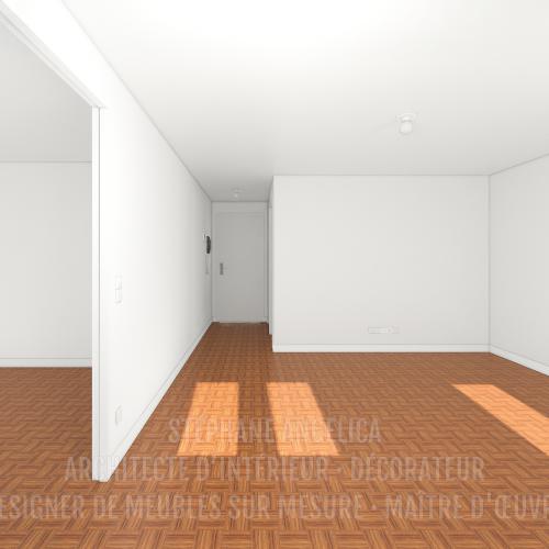 PROJET D'UN APPARTEMENT VIDE DE 65,70 M² : AVANT