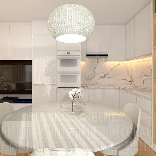 PROJET TRAVAUX PIÈCE DE 34 M² · APRÈS : RÉNOVATION ET AGENCEMENT DE MEUBLES SUR MESURE